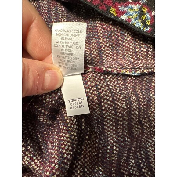 J. Jill Women's Geometric Long Sleeve Colorful Oversized Tunic Sweater Size XL - Picture 6 of 7